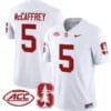 Christian McCaffrey Jersey #5 Stanford Cardinal Vapor Limited College Football Stitched White