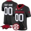 Custom Arkansas Razorbacks Jersey Name and Number Vapor Limited College Football Stitched Black