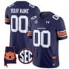 Custom Auburn Tigers Jersey Name and Number SEC Patch Vapor Limited College Football Stitched Navy
