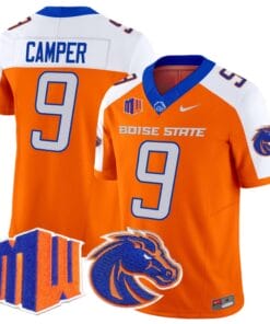 Cameron Camper Jersey #9 Boise State Broncos Vapor Limited College Football Stitched Orange Alternate