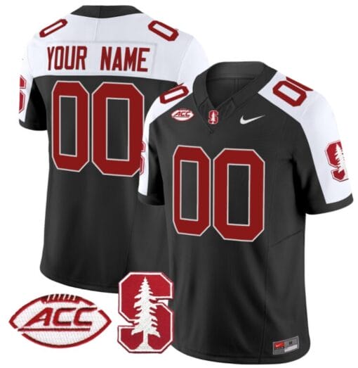 Custom Stanford Cardinal Jersey Name and Number Vapor Limited College Football Stitched Black Alternate