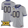 Custom West Virginia Mountaineers Jersey Name and Number College Football Gray All Stitched