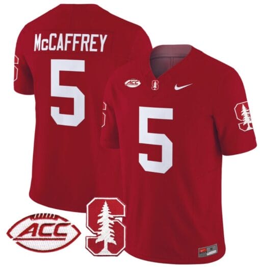 Christian McCaffrey Jersey #5 Stanford Cardinal Vapor Limited College Football Stitched Crimson
