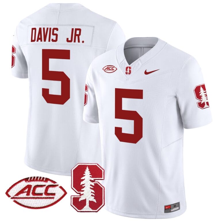 Chris Davis Jr Jersey #5 Stanford Cardinal Vapor Limited College Football Stitched White 8 Chris Davis Jr Jersey #5 Stanford Cardinal Vapor Limited College Football Stitched White