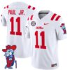 Chris Paul Jr Jersey #11 Ole Miss Rebels Vapor Limited College Football Stitched White