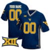 Custom West Virginia Mountaineers Jersey Name and Number College Football Game Day Navy All Stitched