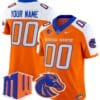 Custom Boise State Broncos Jersey Name and Number Vapor Limited College Football Stitched Orange Alternate