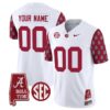 Custom Alabama Crimson Tide Jersey Name and Number Vapor College Football Limited Stitched Crimson Sleeves