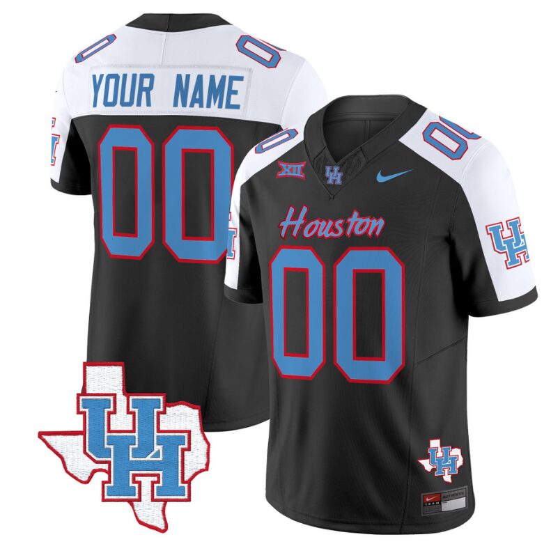 Custom Houston Cougars Jersey Name and Number Inspired Vapor College Football Limited All Stitched Black Alternate