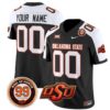 Custom Oklahoma State Cowboys Jersey Name and Number Leslie O'neal Patch Vapor Limited College Football Stitched Black Alternate