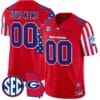 Custom Georgia Bulldogs Jersey Name and Number American Style Vapor Limited Football Stitched Red
