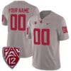 Custom Washington State Cougars Jersey Name and Number College Football Grey Alternate Game All Stitched
