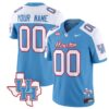 Custom Houston Cougars Jersey Name and Number Inspired Vapor College Football Limited All Stitched Blue Alternate