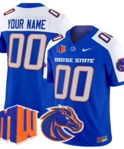 Custom Boise State Broncos Jersey Name and Number Vapor Limited College Football Stitched Royal Alternate