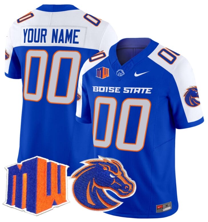 Custom Boise State Broncos Jersey Name and Number Vapor Limited College Football Stitched Royal Alternate 8 Custom Boise State Broncos Jersey Name and Number Vapor Limited College Football Stitched Royal Alternate