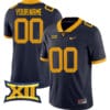 Custom West Virginia Mountaineers Jersey Name and Number College Football Navy All Stitched