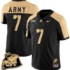 Champ Harris Jersey #7 Army Black Knights Jersey Rocky The Bulldog Patch Vapor Limited College Football Stitched Black Alternate