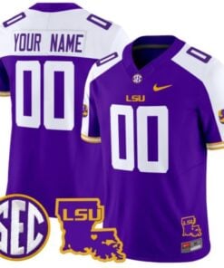 Custom LSU Tigers Jersey Name and Number 2024 Louisiana Patch Vapor Limited College Football Stitched Purple Alternate