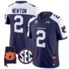 Cam Newton Jersey #2 Auburn Tigers SEC Patch Vapor Limited College Football Stitched Navy Alternate