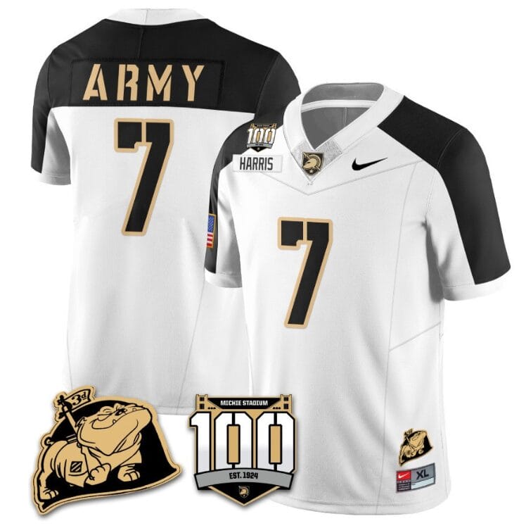 Champ Harris Jersey #7 Army Black Knights Vapor Limited College Football Stitched White Alternate 8 Champ Harris Jersey #7 Army Black Knights Vapor Limited College Football Stitched White Alternate