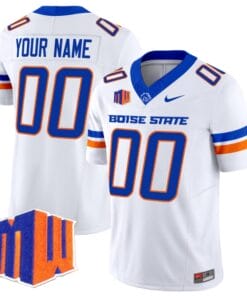 Custom Boise State Broncos Jersey Name and Number Vapor Limited College Football Stitched White