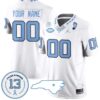 Custom North Carolina Tar Heels Jersey Name and Number Vapor College Football Stitched White