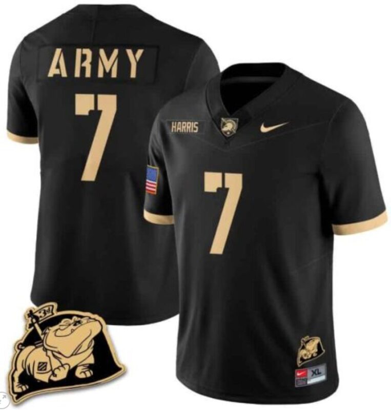 Champ Harris Jersey #7 Army Black Knights Jersey Rocky The Bulldog Patch Vapor Limited College Football Stitched Black 8 Champ Harris Jersey #7 Army Black Knights Jersey Rocky The Bulldog Patch Vapor Limited College Football Stitched Black