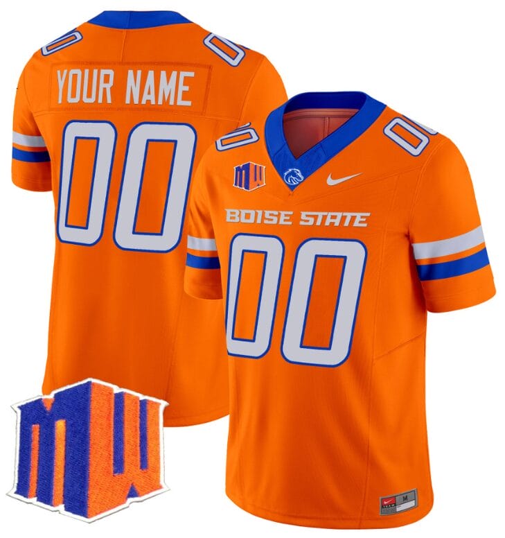 Custom Boise State Broncos Jersey Name and Number Vapor Limited College Football Stitched Orange 8 Custom Boise State Broncos Jersey Name and Number Vapor Limited College Football Stitched Orange