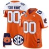 Custom Auburn Tigers Jersey Name and Number SEC Patch Vapor Limited College Football Stitched Orange Alternate