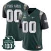 Custom Michigan State Spartans Jersey Name and Number College Football Green Alternate Limited All Stitched