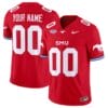 Custom SMU Mustangs Icy Jersey Name and Number College Football Vapor Limited Red