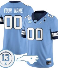 Custom North Carolina Tar Heels Jersey Name and Number Vapor College Football Stitched Alternate Blue