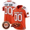 Custom Oklahoma State Cowboys Jersey Name and Number Leslie O'neal Patch Vapor Limited College Football Stitched Orange Alternate
