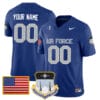 Custom Air Force Falcons Jersey Name and Number College Football Royal Blue Home Game All Stitched