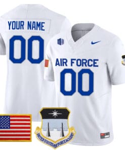 Custom Air Force Falcons Jersey Name and Number College Football White Away Game All Stitched