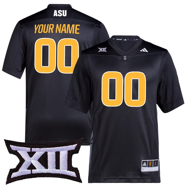 Custom Arizona State Sun Devils Jersey Name and Number College Football Black Premier All Stitched 8 Custom Arizona State Sun Devils Jersey Name and Number College Football Black Premier All Stitched