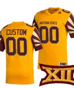 Custom Arizona State Sun Devils Jersey Name and Number College Football Gold Premier All Stitched