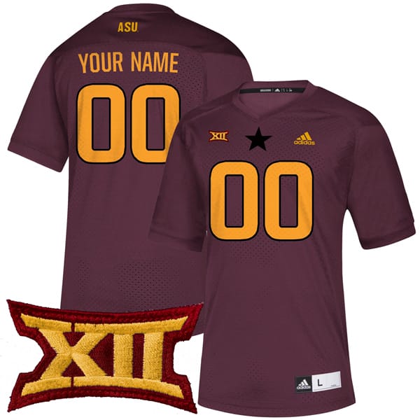 Custom Arizona State Sun Devils Jersey Name and Number College Football Maroon Game All Stitched 8 Custom Arizona State Sun Devils Jersey Name and Number College Football Maroon Game All Stitched