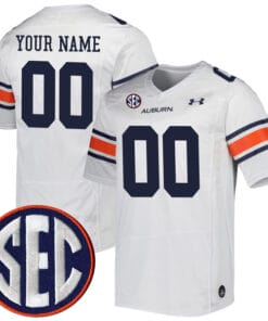 Custom Auburn Tigers Jersey Name and Number College Football White Road All Stitched
