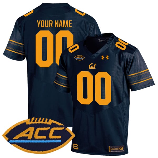 Custom California Golden Bears Jersey Name and Number College Football Navy Home Game All Stitched 8 Custom California Golden Bears Jersey Name and Number College Football Navy Home Game All Stitched