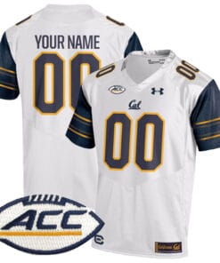 Custom California Golden Bears Jersey Name and Number College Football White Away Game All Stitched