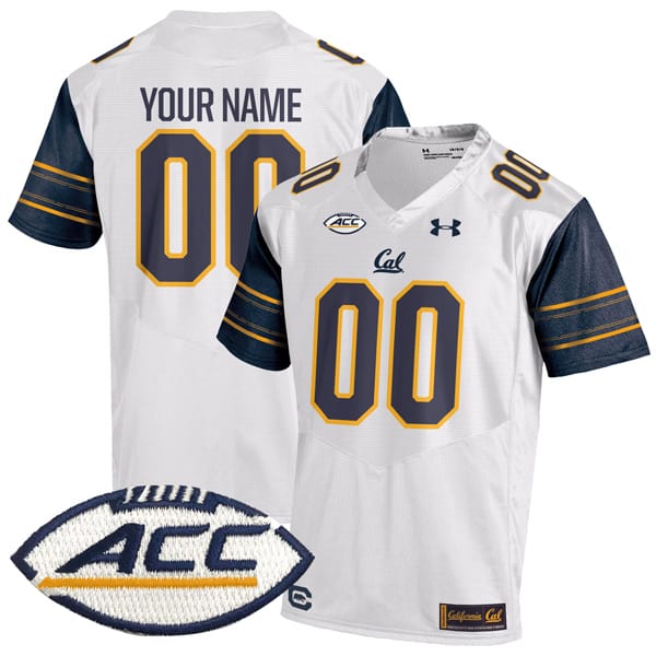 Custom California Golden Bears Jersey Name and Number College Football White Away Game All Stitched 8 Custom California Golden Bears Jersey Name and Number College Football White Away Game All Stitched