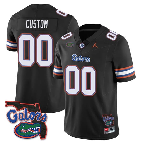 Custom Florida Gators Jersey Name and Number College Football Black Limited All Stitched 8 Custom Florida Gators Jersey Name and Number College Football Black Limited All Stitched