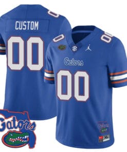 Custom Florida Gators Jersey Name and Number College Football Royal Limited All Stitched