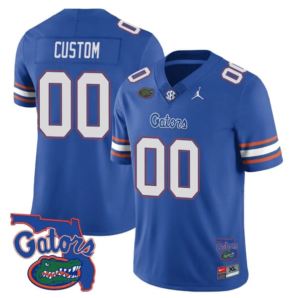 Custom Florida Gators Jersey Name and Number College Football Royal Limited All Stitched 8 Custom Florida Gators Jersey Name and Number College Football Royal Limited All Stitched