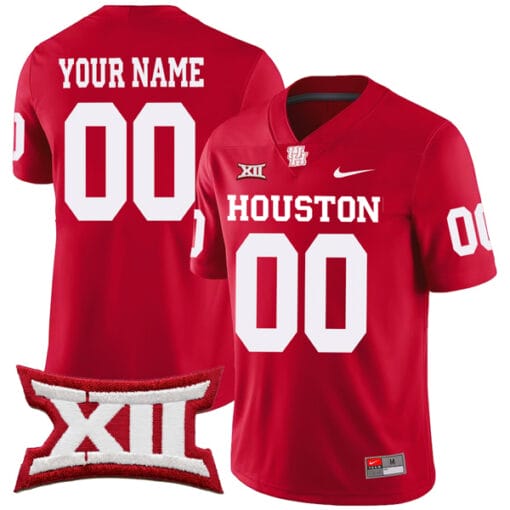 Custom Houston Cougars Jersey Name and Number College Football Red Game All Stitched