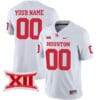 Custom Houston Cougars Jersey Name and Number College Football White Game All Stitched