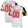 Custom Maryland Terrapins Jersey Name and Number College Football White Away Game All Stitched