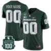 Custom Michigan State Spartans Jersey Name and Number College Football Green Alternate All Stitched