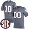 Custom Mississippi State Jersey Name and Number College Football Grey Premier Strategy All Stitched
